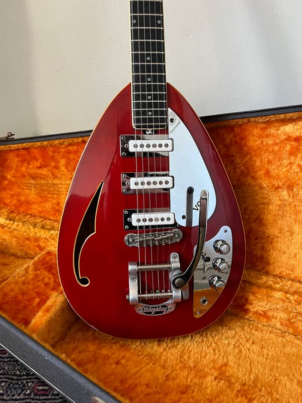 Vox Mark VI Acoustic Red 1960s Semi-hollow Electric Guitar image 1