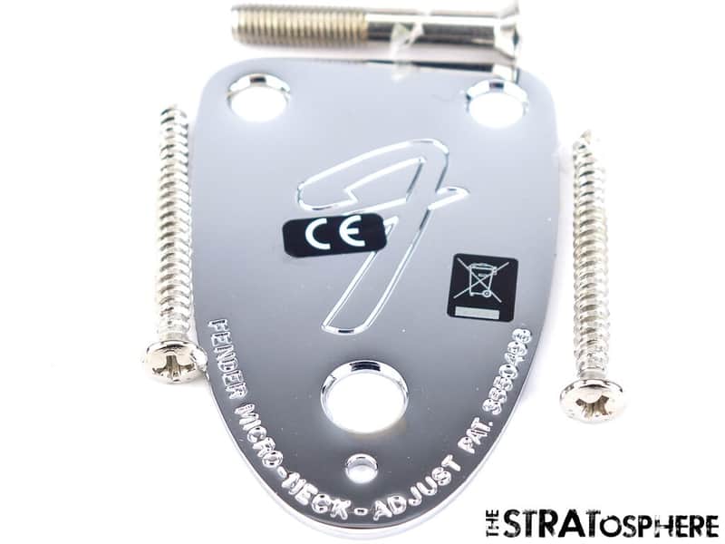 Fender Albert Hammond Jr Vintage 70s RI Stratocaster Strat F NECK PLATE Chrome! image 1