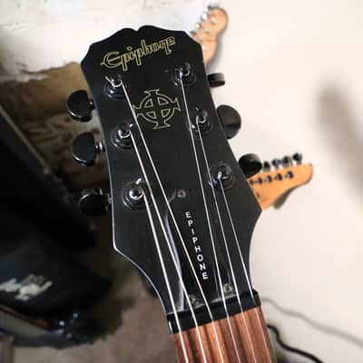 2004 Epiphone SG Goth Black Electric Guitar image 21