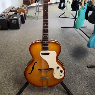 Vintage 1965 Epiphone (Kalamazoo) Granada E444T Thinline Archtop Electric Guitar - Sunburst with Gibson Case image 2