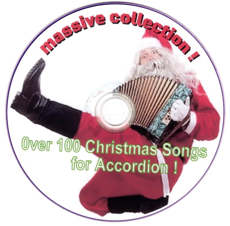 Massive Christmas Accordion Sheet Music DVD with 105 Selections image 1
