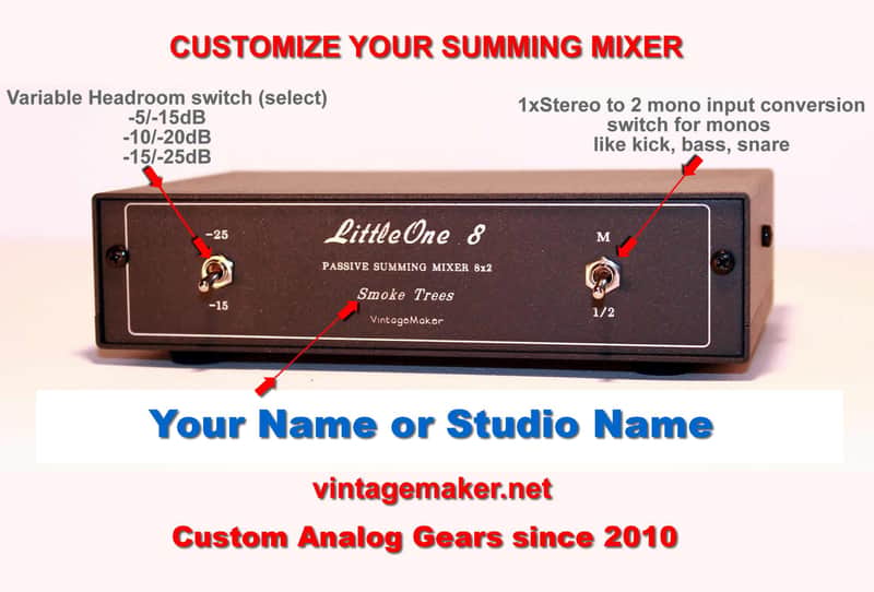 8 Input Channel Analog Summing Mixer for Synth - DAW - Drum Machine - Stereo Balanced - Customize Your Studio Mixer - New! image 1