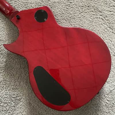 Xavier Transparent Red Single Cut Electric Guitar, Mahogany Body, Maple Neck, Rosewood Fingerboard image 16