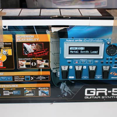 New Open Box Roland GR-55 Guitar Synthesizer Blue complete with GK-3 pickup image 19
