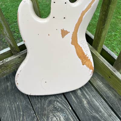 Fender Flea Artist Series Road Worn Jazz Bass Body Nitro Relic Road Worn Shell Pink Loaded w/ Upgrades image 2
