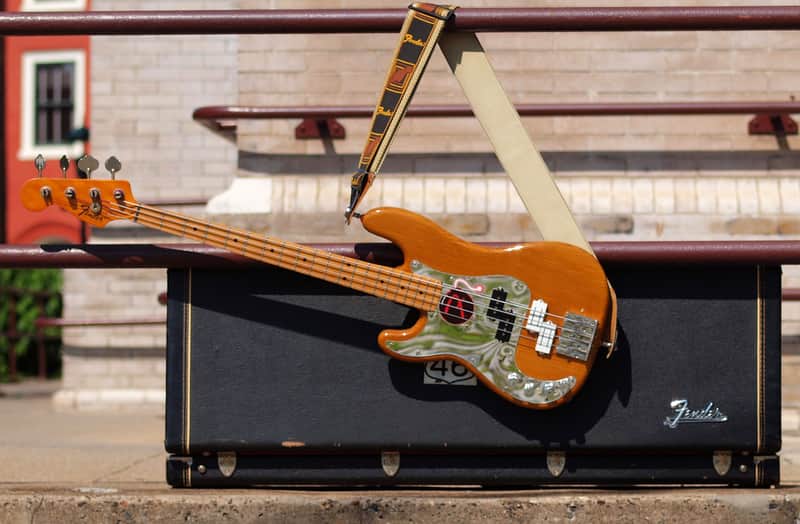 Fender 1976 Left-Handed Precision Hot Rod Natural Amber image 1