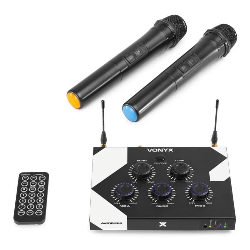 Vonyx Av510 Optical Karaoke Contr.2 Uhf Bt image 1