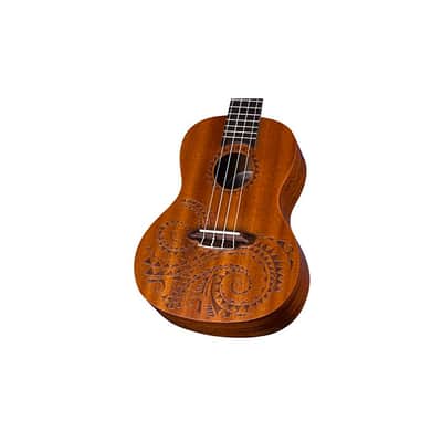 Luna Guitars Concert Tattoo Ukulele Mahogany w/ Gig Bag image 2