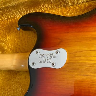 1987 Mosrite Custom Unique Black & Sunburst Vibramute Vintage OHSC image 17
