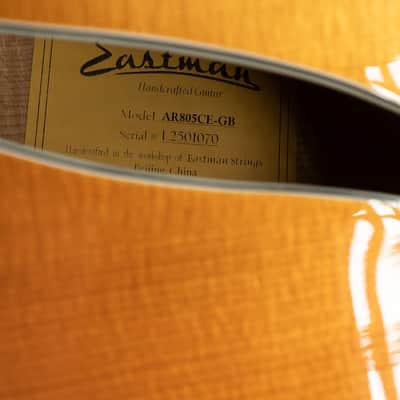 Eastman AR805CE Archtop - Goldburst - Free Shipping image 9