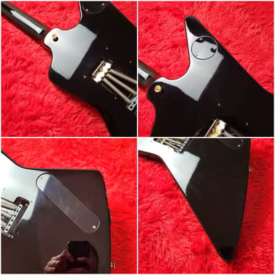 Rare Fernandes EX-85L Left Handed 1984 - Black - Explorer - Lightning Bolt Inlays - Set Neck - Made In Japan MIJ image 13