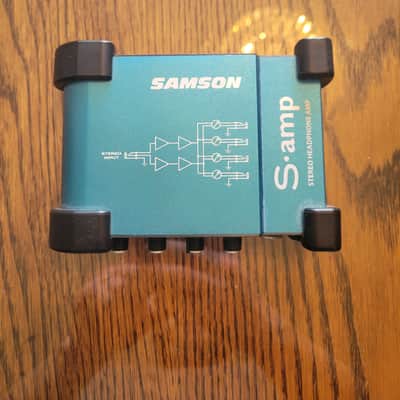 Samson S-Amp S Class Mini Stereo Headphone Amplifier 2010s - Blue/Black image 1