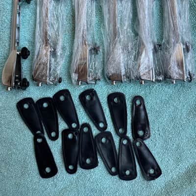 Premier Lot of 6 Tom or Snare Drum Lugs + Mounting Screws 90s - Chrome image 7