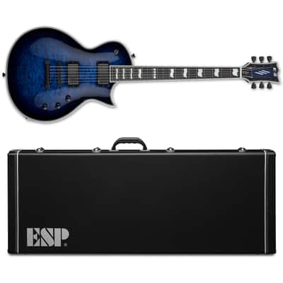 ESP E-II Eclipse Reindeer Blue QM Electric Guitar + Hard Case Made in Japan image 1
