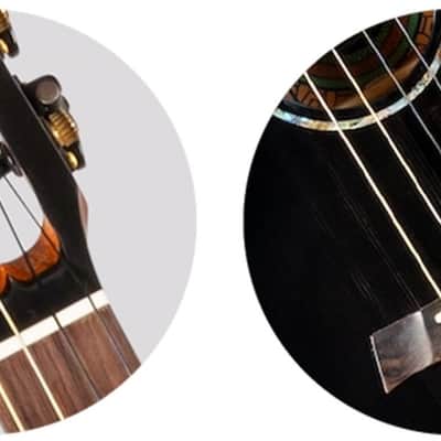 Flight Nighthawk EQ-A Solid Spruce Top Mahogany Neck 4-String Acoustic-Electric Baritone Ukulele w/Gig Bag, Pickup & Humidifier image 8