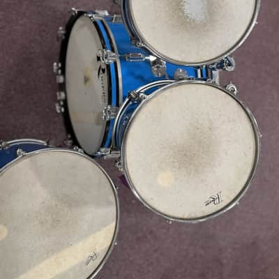 Rogers Fullerton Powertone 70s Vintage Drum Kit - Pacific Blue (22, 12, 13, 16) image 6