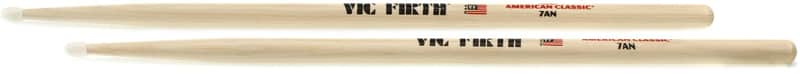 Vic Firth American Classic Drumsticks - 7A - Nylon Tip (12-pack) Bundle