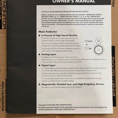Pair of Roland DS-5 Powered Studio Monitors (Digital/Analog) image 5
