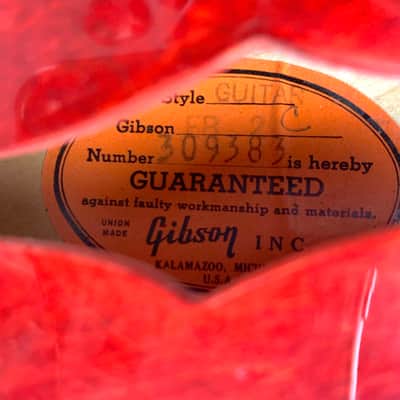Gibson EB-2 1965/7 - Cherry All original with Hardshell case. image 2