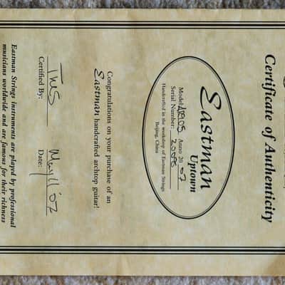 Eastman Eastman AR905 Acoustic Archtop 2007 - Hand Carved, top quality woods - Eastmans finest image 4