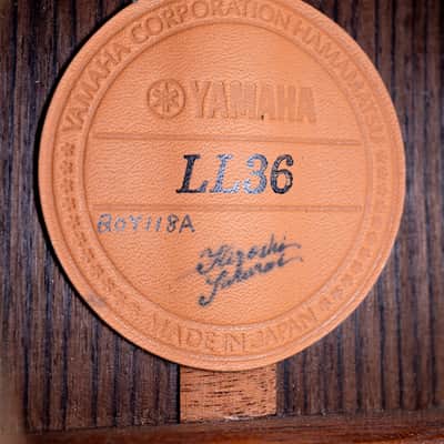 2008 Yamaha LL36 ARE Original Jumbo Acoustic Guitar Nitro Lacquer w/ Case image 7