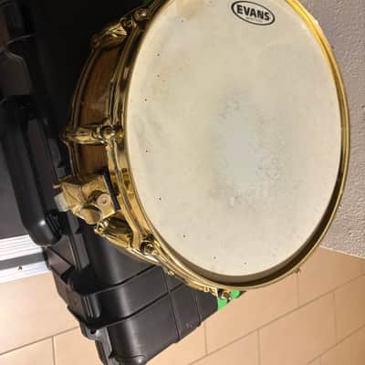 Gretsch Exotic series, 14x5 red camphor, 10 ply maple, brass hardware image 3