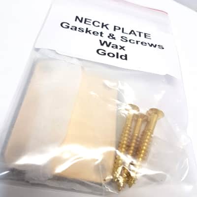 Brio Neck Plate, Neck Screws, Gasket and Wax Gold image 2