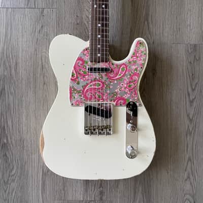 Fender Custom Shop Limited Edition '64 Telecaster (2024) Electric Guitar, Relic Aged Olympic White. ALL Documentation, MINT image 2
