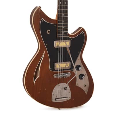 Novo Custom Miris J Light Distress Mocha w/Matching Headstock & Lollar Gold Foil Pickups (Serial #26986) image 1