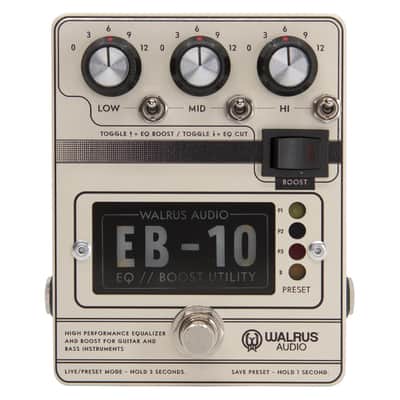 Walrus Audio EB-10 Preamp/EQ/Boost Pedal - Cream image 1