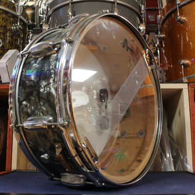 1960s Slingerland 5.5x14 Super Gene Krupa Snare Drum in Black Diamond Pearl image 5
