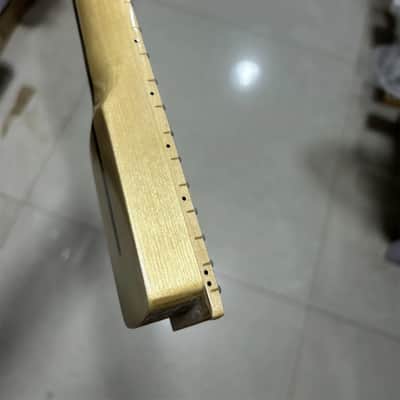 Gloss 24 frets maple Electric guitar Neck Locking nut 25.5inch parts image 3