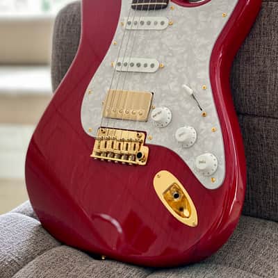 Tokai AST-118SH-GH SR/R Goldstar Sound HSS Limited Edition in Seethru Red with Gold Hardware S/N 200555 weight 3.4 KG image 9