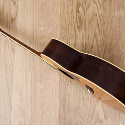 1970s Matao MW-405 Jumbo Vintage Acoustic Guitar Spruce Rosewood Hoshino Japan w/ Case image 14