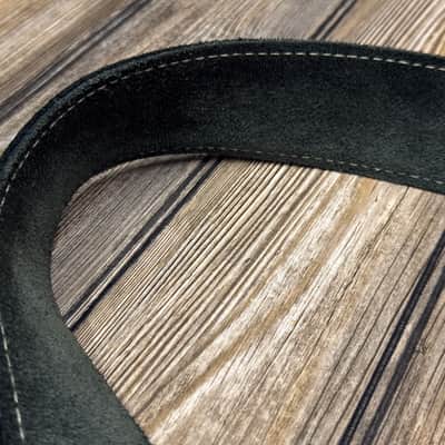 Fender Custom Shop Guitar Bass Strap Black Leather 2" Strat Tele image 6