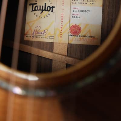 *Dread-Not Certified Used* 2018 Taylor 814ce Sitka Spruce/Indian Rosewood Grand Auditorium Guitar w/Expression System 2 #9810 image 5