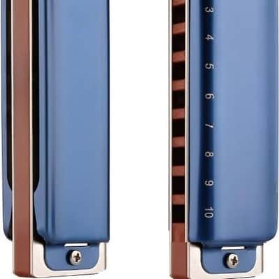 Professional Harmonica Blues Key of B 10 Hole 20 Tone Heavy Duty with Case & Cleaning Cloth for Professional Player, Beginner image 3