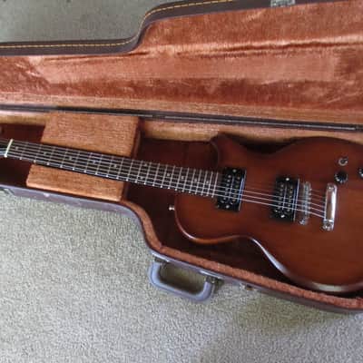 Vintage Hondo 732 Deluxe LP late 70's early 80's Natural Brown OHSC. image 2