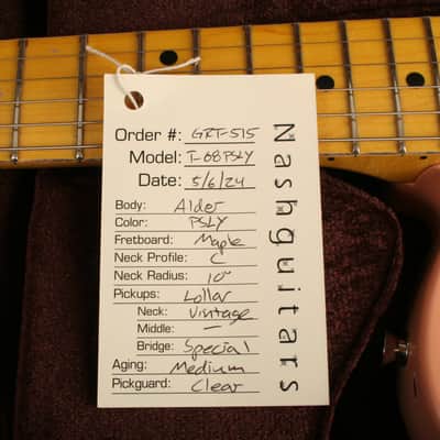 Nash T-68 PSLY Pink Paisley Lollar Pickups GRT-515 image 13