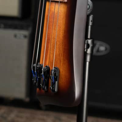 Ibanez Bass Workshop UB804 4-String Electric Upright Bass - Mahogany Oil Burst with Gig Bag image 11