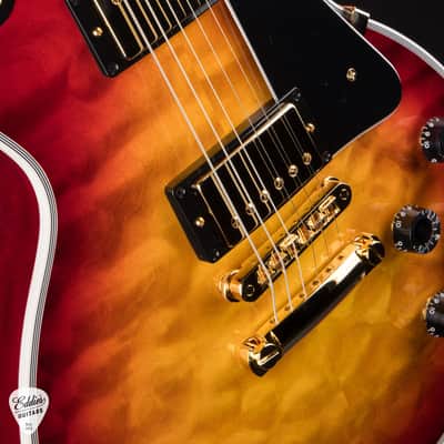 Gibson Custom Shop Dealer Select Les Paul Custom 5A Quilt Tree Of Life Fireburst #CS601321 image 14
