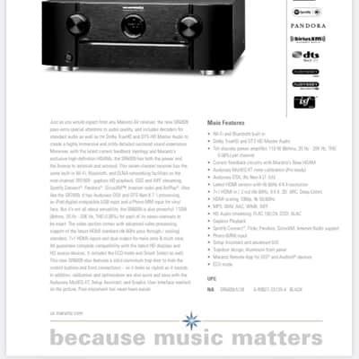 Marantz SR6009 7.2-Channel 4K UHD Network Receiver with Wi-Fi, Bluetooth, AirPlay, Phono +Remote, Calibration Mic & Power Cord *WORKS GREAT!* image 4