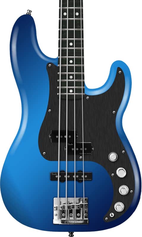 Fender American Ultra II Precision Bass, Ebony Fingerboard, Noble Blue image 1