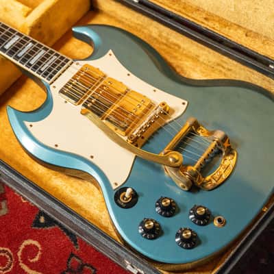 1968 Gibson SG Custom Pelham Blue Factory Bigsby Left-Handed 1 of 2 Ever Made Jimi Hendrix w/OHSC image 9