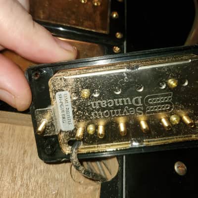 Sekova Les Paul Custom Three Pickup Triple Pickup Black Beauty Pearly Gates 1970s Black / Ebony W Case image 3