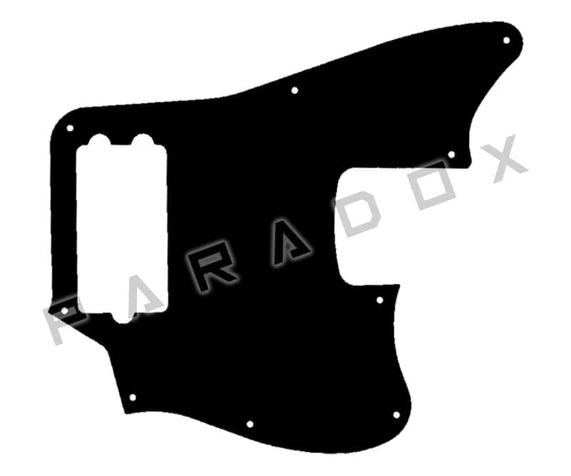 Custom Pickguard For 2021 - 2024 Made in China Squier Affinity Series Jaguar Bass H - Black/White/Black/White/Black .110" image 1
