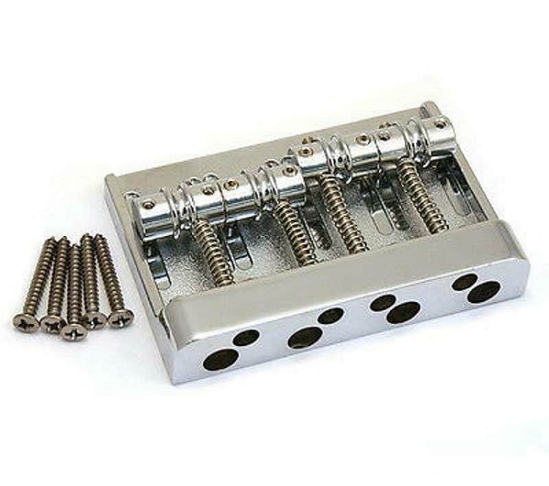 Genuine Fender HIMASS 4-String 5-Hole Chrome Jazz/Precision Badass Bass Bridge image 1