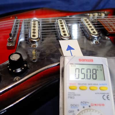 c. 1963 Demian Bizarre MIJ Japanese Guitar. Very early Fujigen. Works, but sold AS-IS image 10