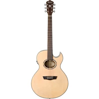 Washburn EA20SNB Nuno Bettencourt Festival Series Thin Body Acoustic Electric Guitar, Natural image 1