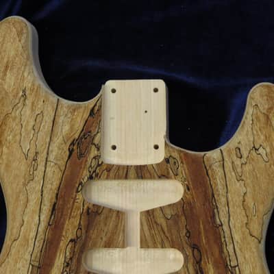 Spalted Maple Top / 40yr Aged Pine Strat body - Standard - 3lbs 4oz #3673  USA IMPORT CHARGES INCLUDED image 3